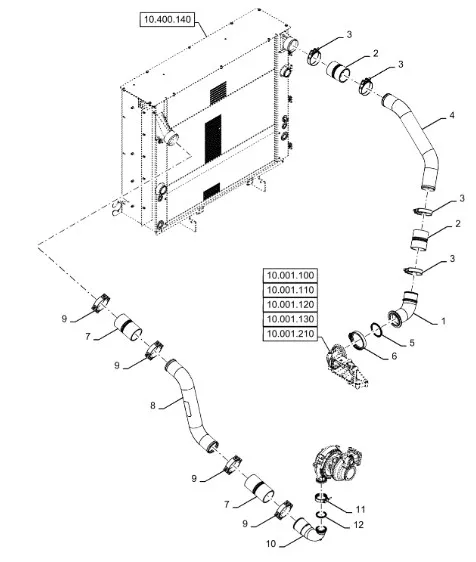87738437 - Патрубок возд. выс. давл. ДВС СХ6/8, CR